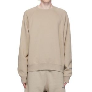 Fear Of God Essentials Tan Fleece Crewneck Sweatshirt